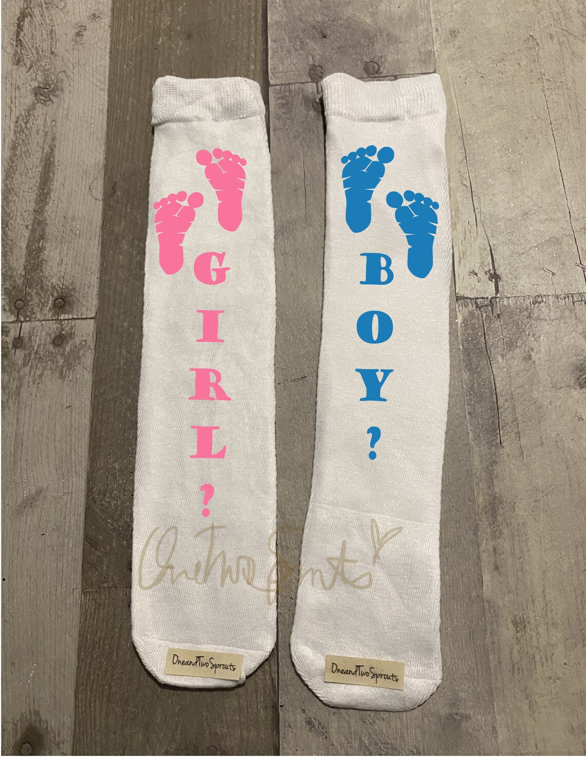 Gender Reveal Socks Gender Reveal Ideas Fille Garçon Maman Etsy