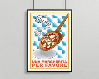 Margherita Pizza Print - Limited Edition Art Print - Pizzeria Decor - Italian Food - Restaurant and Kitchen Decor - Only 250 Available