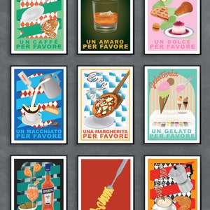 Per Favore Series - Limited Edition - Whole collection - Italian Food Art - Kitchen Decor - Fine Art Prints