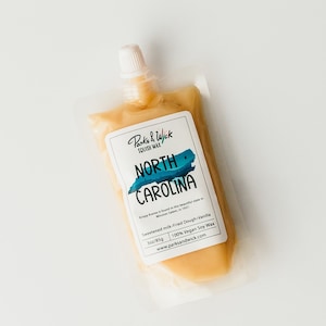 North Carolina Squeezable Wax Melt | Glazed Donut | Highly Scented Squeeze Wax Melt | Vegan Soy Wax | Pet Safe | Stocking Stuffers for her