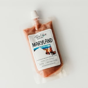 Maryland Squeezable Wax Melt | Bay Rum | Highly Scented Squeeze Wax Melt | Squeezable Vegan Soy Wax | Pet Safe | Stocking Stuffers for her