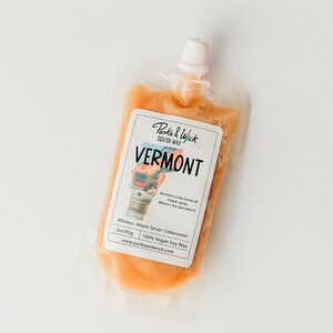 Vermont Squeezable Wax Melt | Maple Toddy | Highly Scented Squeeze Wax Melt | Squeezable Vegan Soy Wax | Pet Safe | Stocking Stuffers