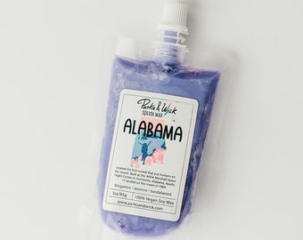 Alabama Squeeze Wax, Bergamot, Jasmine, Sandalwood, Strong Scented, Wax Melt, Squish, Squeezable, Soy Vegan, Home Sick, Gift, Gifts
