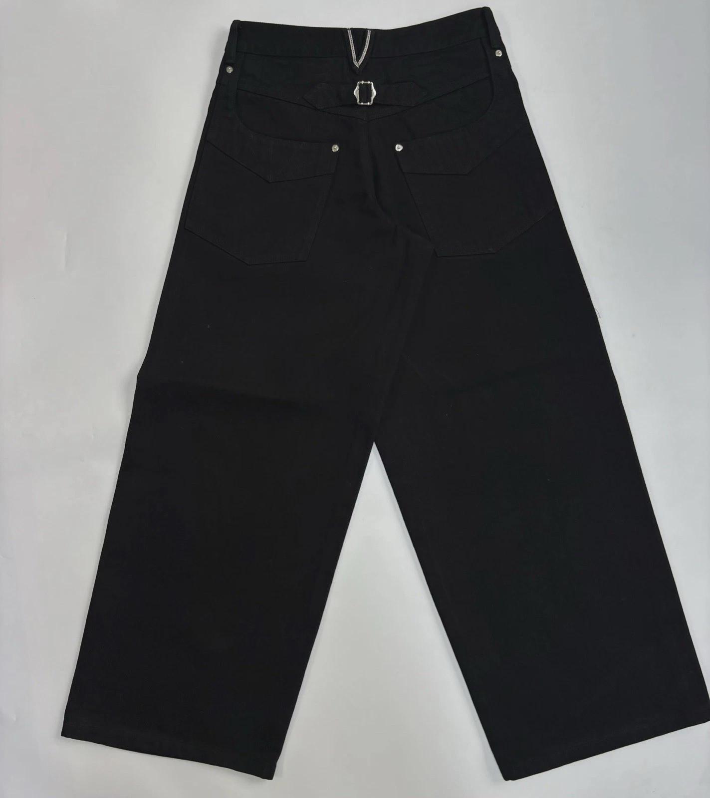 Black Raw Denim Japanese 14oz Selvedge - Baggy Wide-leg
