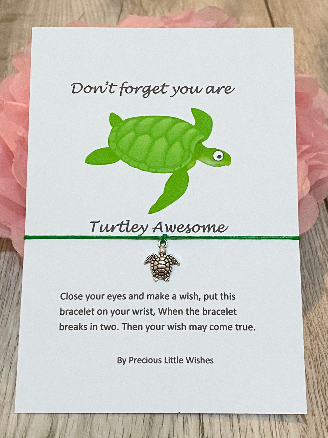 Dont Forget You Are Turtley Awesome Wish Bracelet Turtle | Etsy