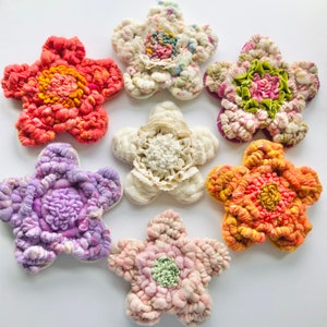 Flower Power Mini Flower Woven Wall Hangings