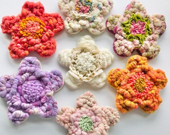 Flower Power Mini Flower Woven Wall Hangings
