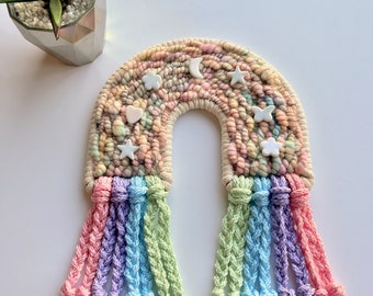 Pretty Pastel Rainbow-Shaped Wall Hanging