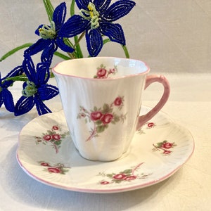 Shelley Bone China Bridal Rose 13545 Demitasse Cup & Saucer Dainty Shape