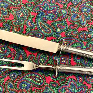 Fine Arts  Processional Sterling Carving Set Sterling Handle Stainless Blade