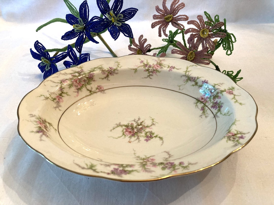 Theodore Haviland Rosalinde China Oval Vegetable Bowls Etsy