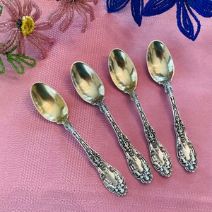 Gorham PARIS Sterling Set(4) Rare Antique Demitasse Spoons