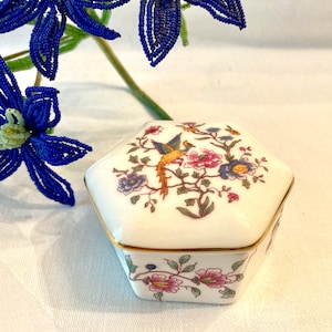 Hammersley Bird of Paradise Bone China Trinket Box
