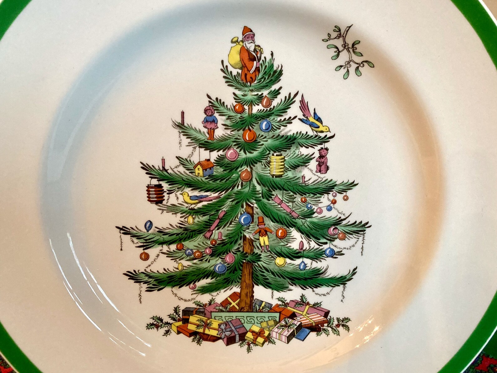 Spode Christmas Tree Pattern Large 10 3/4 Dinner Plates Etsy