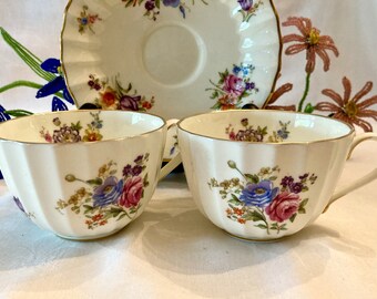 Royal Worcester Roanoke Cream Cup & Saucer and Extra Cup