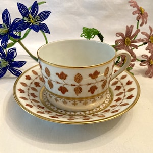 Haviland Parlon Limoges Matignon-Rust Breakfast or Coffee Cup & Saucer