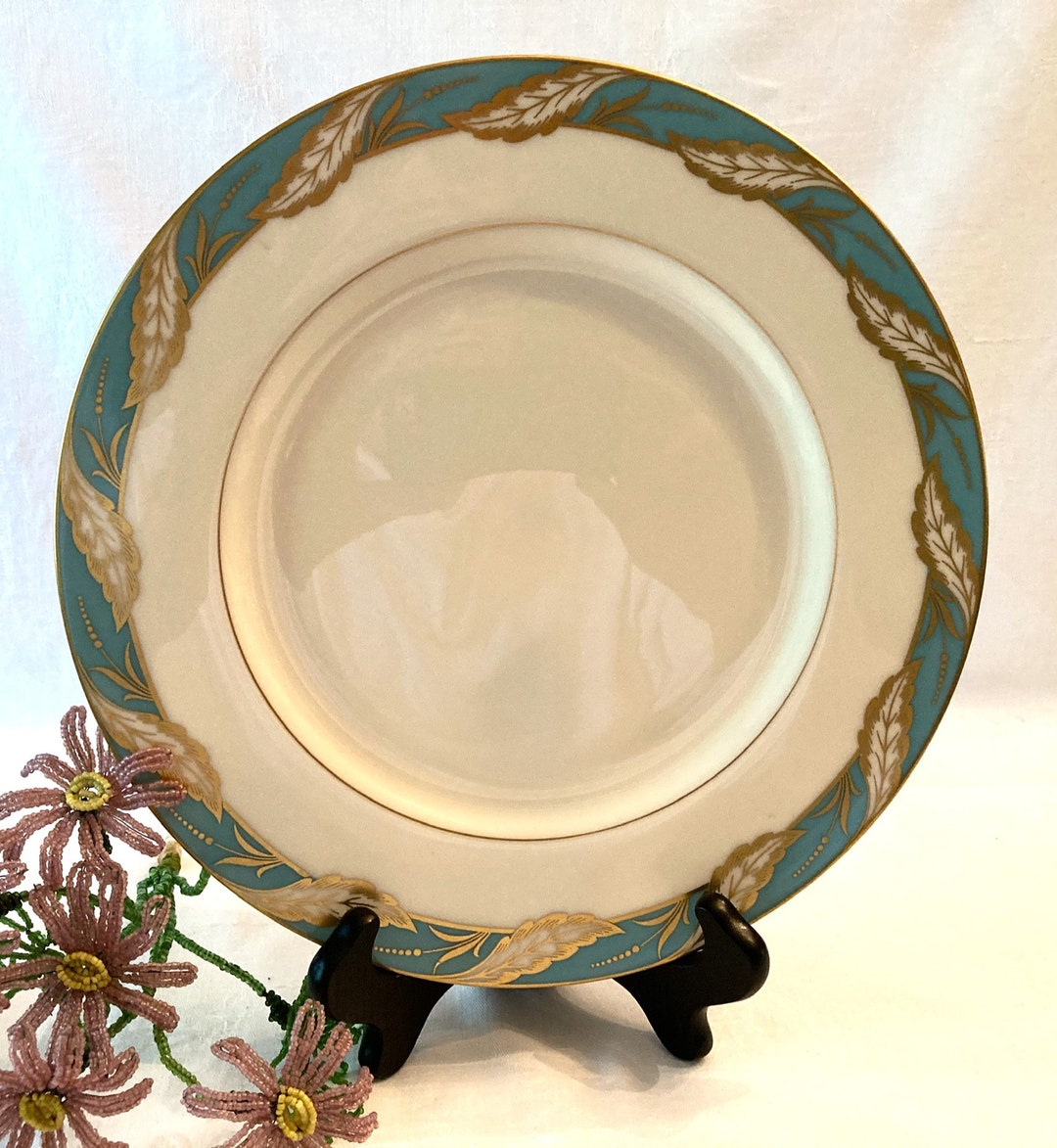 Stunning Lenox Bellevue Sea Green Dinner Plates Etsy