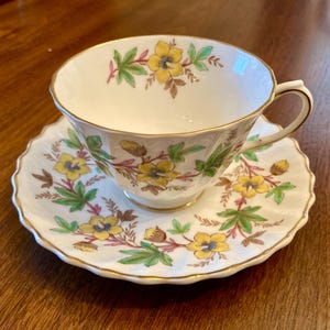 Royal Doulton Chatsworth Yellow and Green Cup & Saucer(s)