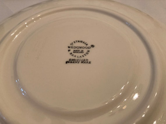 Wedgwood Grape Embossed Queensware Lavender on Cream Shell Edge