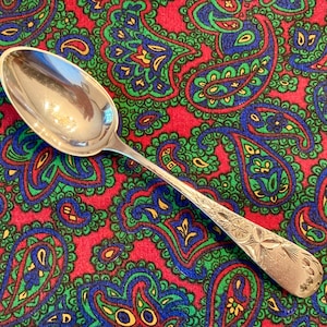 Stunning 1880&#39;s Cincinnati Duhme LILY ENGRAVED Pattern Teaspoon(s)