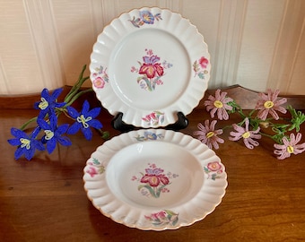 Cauldon Tiffany China Pattern T-1622 Set(8) Gilt and Floral