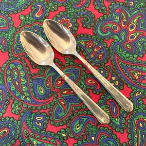 Pair (2)Durgin Gorham Princess Patricia Sterling Demitasse Spoons