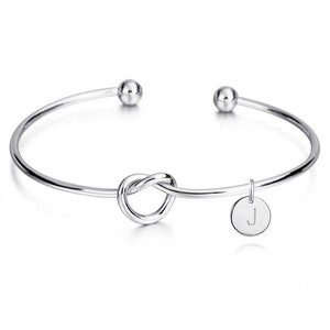 Bracciale d&#39;argento, braccialetto da damigella d&#39;onore, scatola regalo da damigella d&#39;onore, regalo per la damigella d&#39;onore, braccialetto con nodo, regalo braccialetto, matrimonio