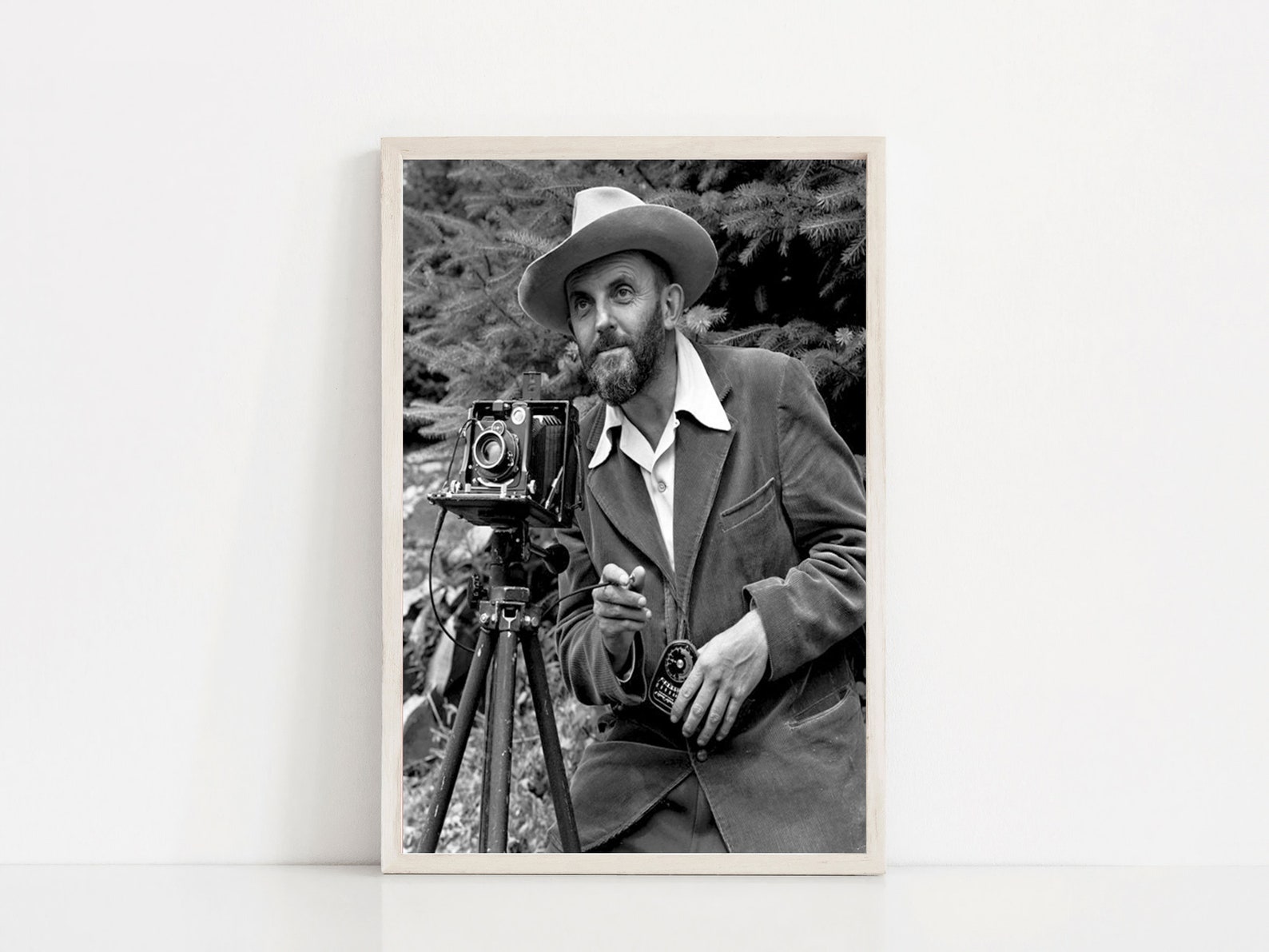 Ansel Adams Print Portrait and camera Print Yosemite Print | Etsy