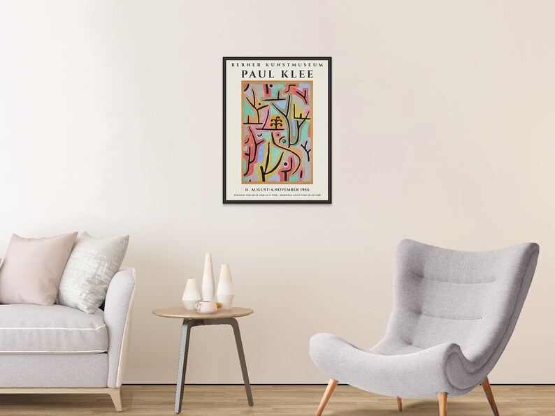 Klee Wall Art Berner Kunstmuseum Modern Minimalist Wall Gallery, Paul Klee Art Print Paul Klee Poster