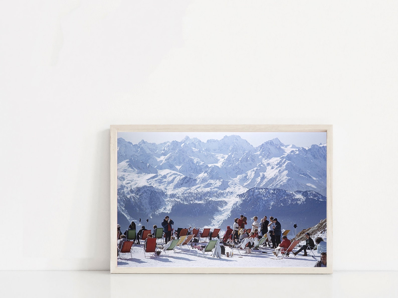 Slim Aarons Lounging in Verbier mountains high society skiing | Etsy