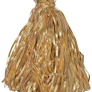 May include: A large bundle of gold metallic trim, perfect for adding a touch of sparkle to crafts and decorations.