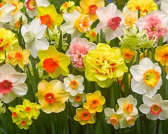 Votaniki Daffodil All Spring Mixed Bulbs - Perennial & Versatile Daffodil | Plant in Gardens, Borders  Flowerbeds - Easy to Grow