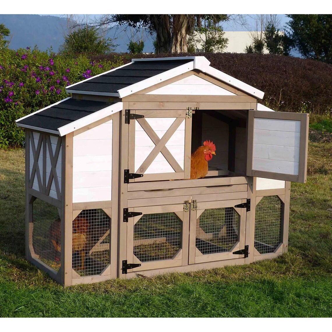 Wood Chicken Coop Waterproof Backyard Hen House 48 Bantam Etsy