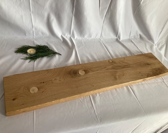 Bathtub shelf 85 cm, oak wood, knotholes with hazelnut, bath board "Johanna" Valentine's Day gift