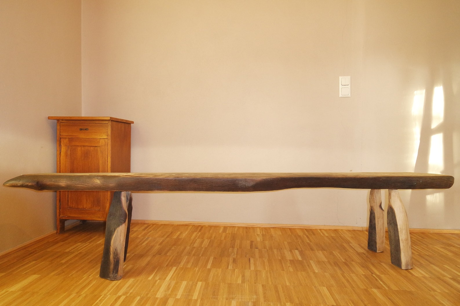 Exterior dentro de banco de madera de roble resistente para | Etsy