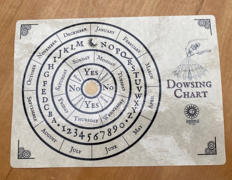 Dowsing Chart Board for Pendulum Divining Wicca SM11 Etsy