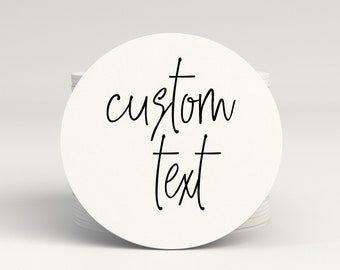 Custom Text Personalized Coaster | Gift for Her | Gift for Him | Gifts for Home | Birthday | Wedding | Ceramic | Wood | Coffee | Tea