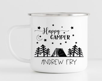 Happy Camper Mug -Camper Mug  -Nature Camping Mug - Personalized Camper - Glamping Mug