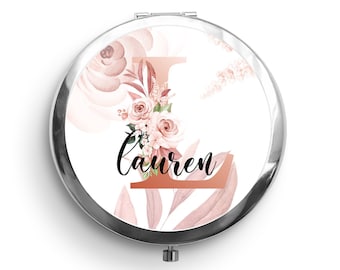 Bridesmaid Mirror, Bridesmaid gift, Personalized Pocket Mirror, Name Pocket Mirror, Handheld Compact mirror