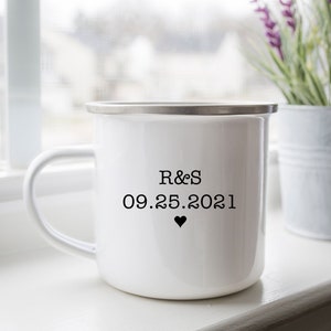 Blech Geschenk für Sie, Blech Geschenk für Männer, 10.Jahrestag Geschenk, 10. Jahrestag Geschenk für Mann, Personalisiertes Jubiläum Geschenk Tasse
