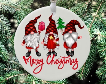 Gnome Ornament- Christmas Gnome Gift-  Christmas ornament, Personalized Ornament, Gnome Ornament