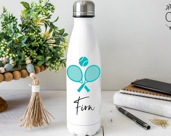 Personalized Tennis Water Bottle Gift Stainless Steel - Custom Made - Tennis Water Bottle - Sports Bottle