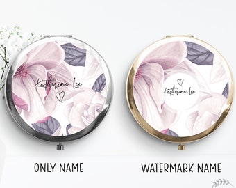 Bridesmaid Mirror, Bridesmaid gift, Personalized Pocket Mirror, Name Pocket Mirror, Handheld Compact mirror