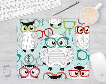 Mouse Pad Owl Mouse Pad Owl Mouse Pad Office Mouse Pad Personalized Mouse Pad Desk Accessories Mouse Pad Round Mouse Pad Owl