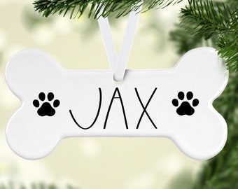 Personalized Dog Ornament-Christmas Gift for Dog-New Dog Owner Gift Dog Bone Ornament-Custom Dog Ornament - Dog Mom Gift
