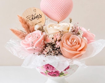 Candle Bouquet - Birthday Floral Mug  -Personalized Mother's Day Mug, Custom Name Cup Gift New Mom Daily Reminders