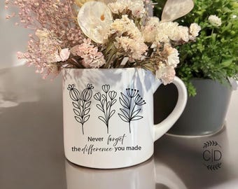 Planter - Coffee Mug - Personalized Gift - Succulent Planter - Flower Planter - Cactus Planter