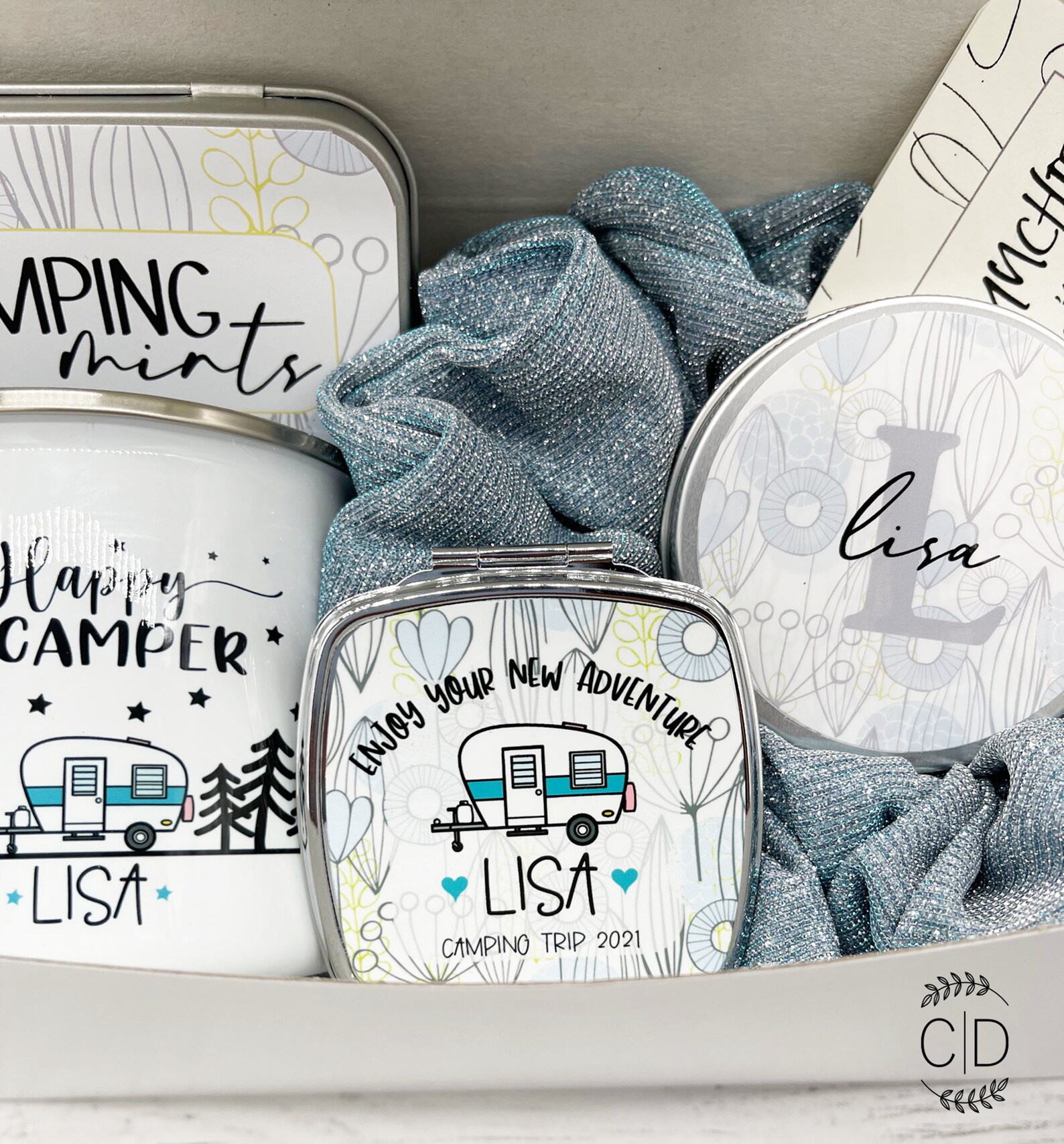Cadeau campingcar Happy Camper Set Camper Gift Mug Etsy France