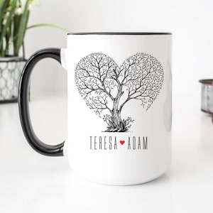Personalized Couple Name - Tree of Love  - Custom Gift for Couple- Personalized Gifts All Occasions - Wedding Gifts - Engagement Mug