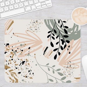 Mouse Pad Floral Mouse Pad Floral Mouse Pad Office Mouse Pad Personalized Mouse Pad Desk Accessories Mouse Pad Round Mouse Pad Pink Floral